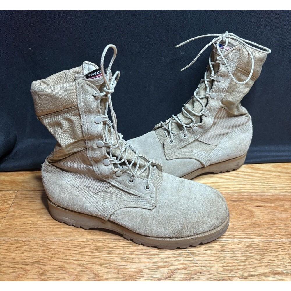 Altama 5800 Desert Tan Combat Boots Mens 9W Military Tactical USA Vibram Sole